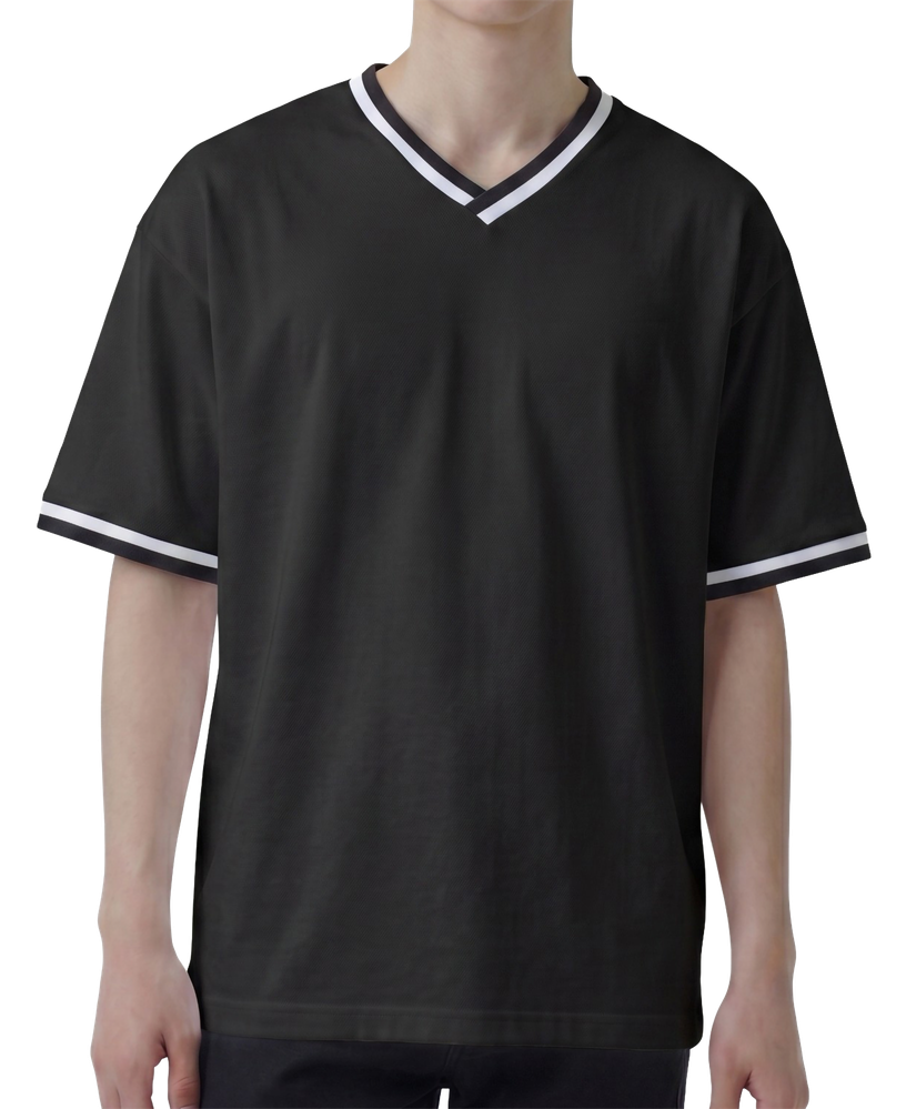 4.1オンス ドライアスレチック ルーズフィット ラインリブ Tシャツ